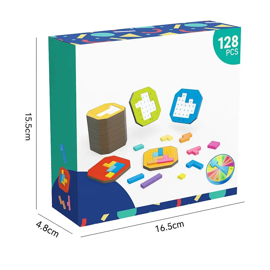 BrainBuild™ | Logik-Puzzlespiel für Kinder & Familie, 108 Bausteine + 20 Aufgaben