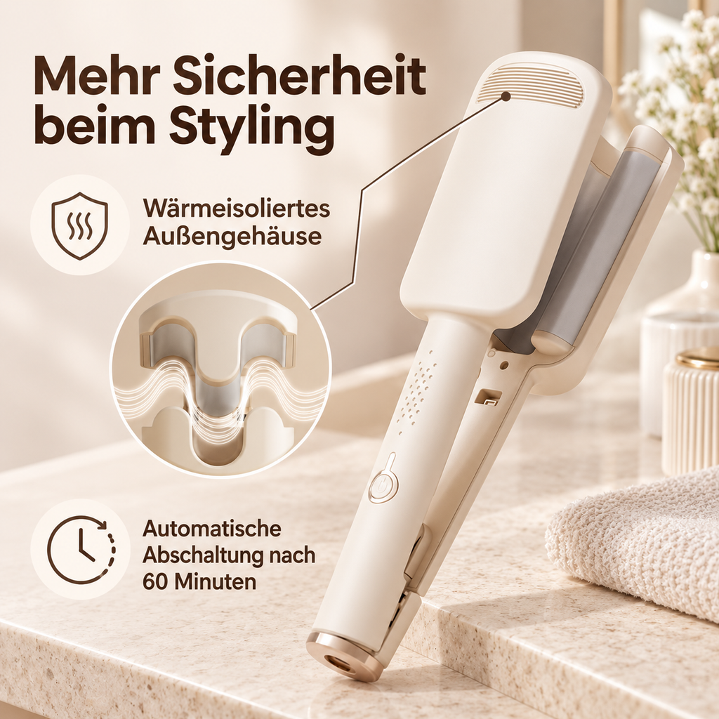 Sicherheitsfunktionen des Welleneisens