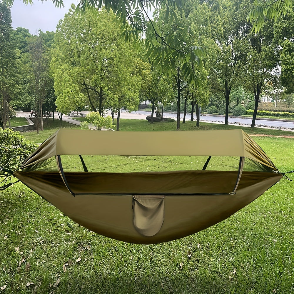 OutdoorRelax™ | Outdoor-Hängematte mit Moskitonetz und Sonnenschutz