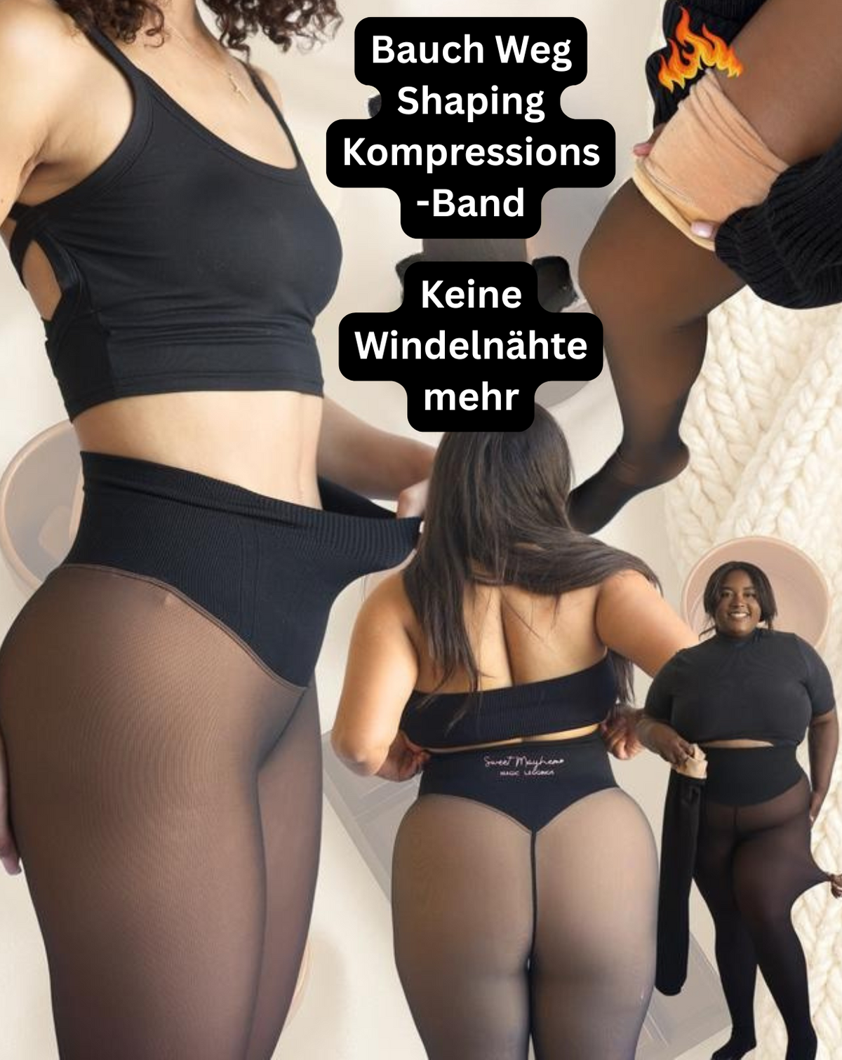 Magic Leggings mit Fleecefutter und Bauch-weg-Kompressionsband