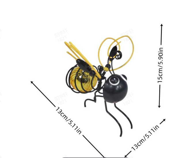 🐝💡 Solarbetriebene hängende Autolampe – Biene
