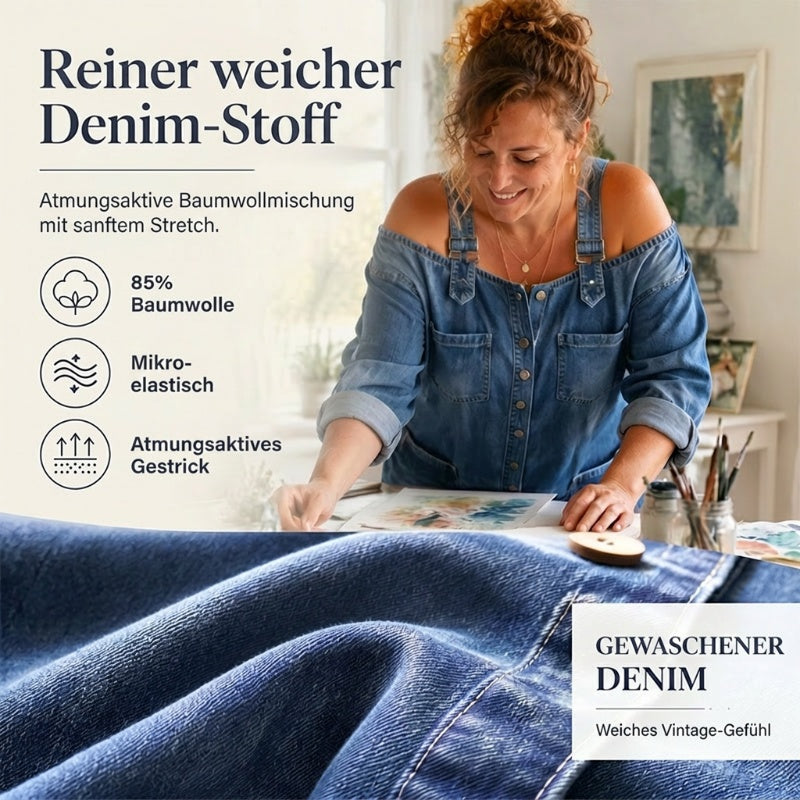 Weit geschnittener Overall mit weitem Bein und Taschen
