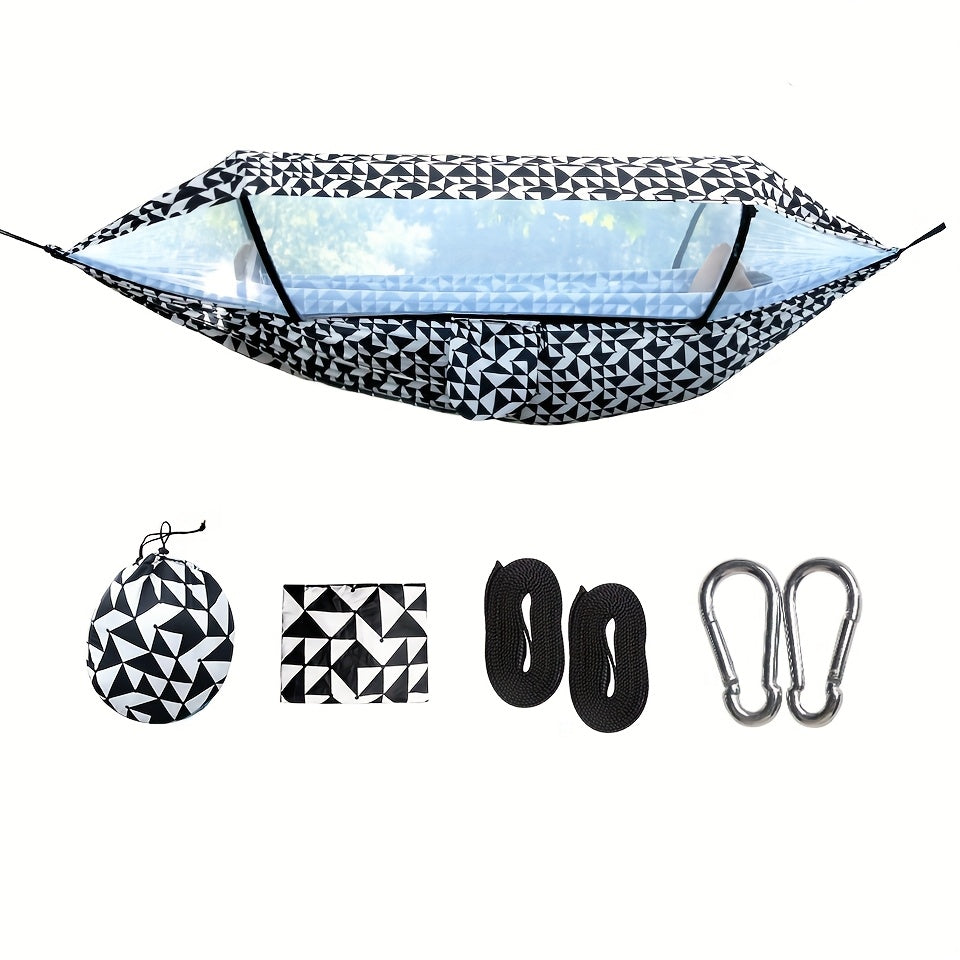 OutdoorRelax™ | Outdoor-Hängematte mit Moskitonetz und Sonnenschutz