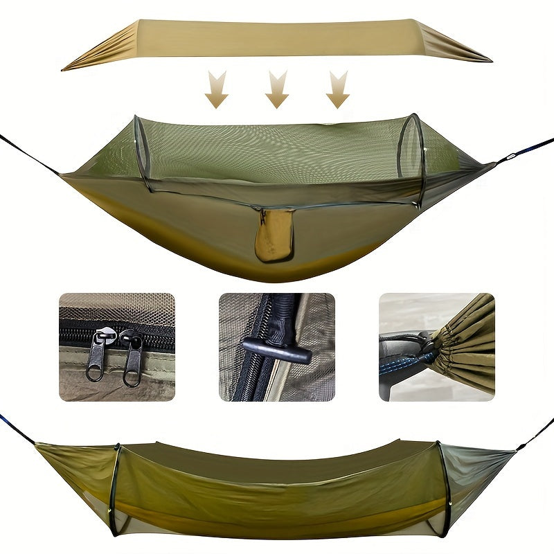 OutdoorRelax™ | Outdoor-Hängematte mit Moskitonetz und Sonnenschutz