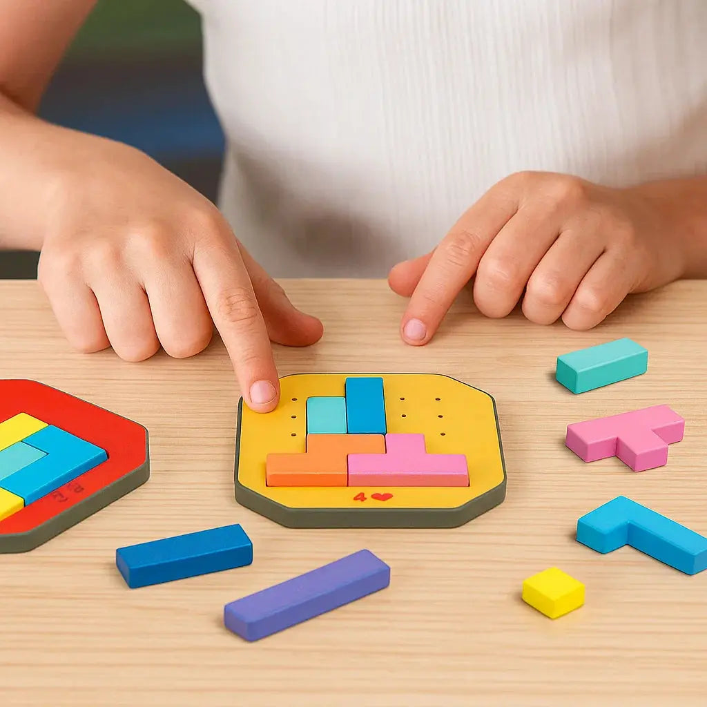 BrainBuild™ | Logik-Puzzlespiel für Kinder & Familie, 108 Bausteine + 20 Aufgaben
