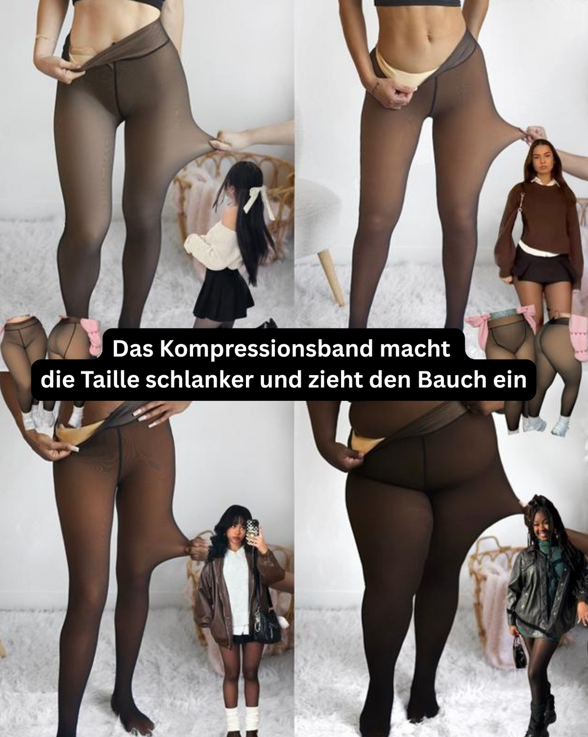 Magic Leggings mit Fleecefutter und Bauch-weg-Kompressionsband