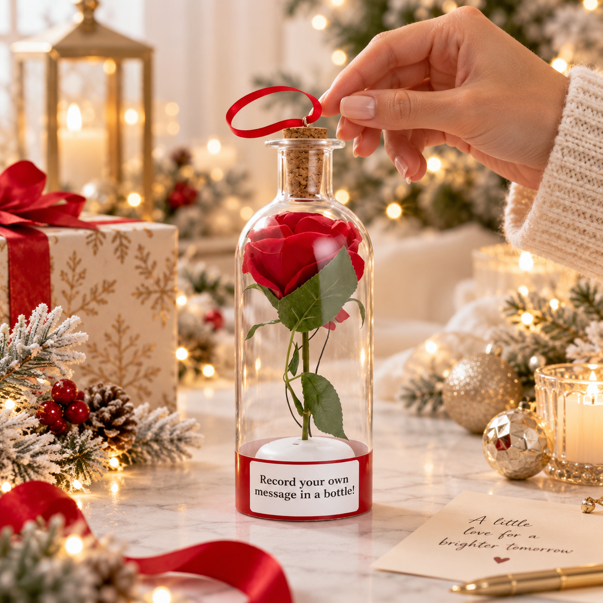 Weihnachtsglas mit Sprachaufnahme | Deine Stimme für immer