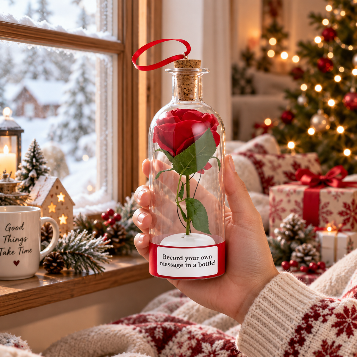 Weihnachtsglas mit Sprachaufnahme | Deine Stimme für immer