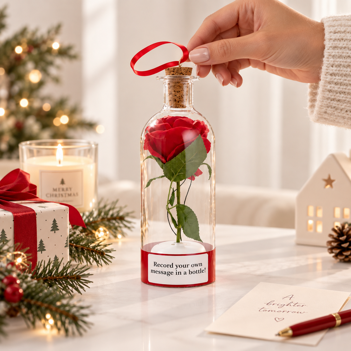 Weihnachtsglas mit Sprachaufnahme | Deine Stimme für immer