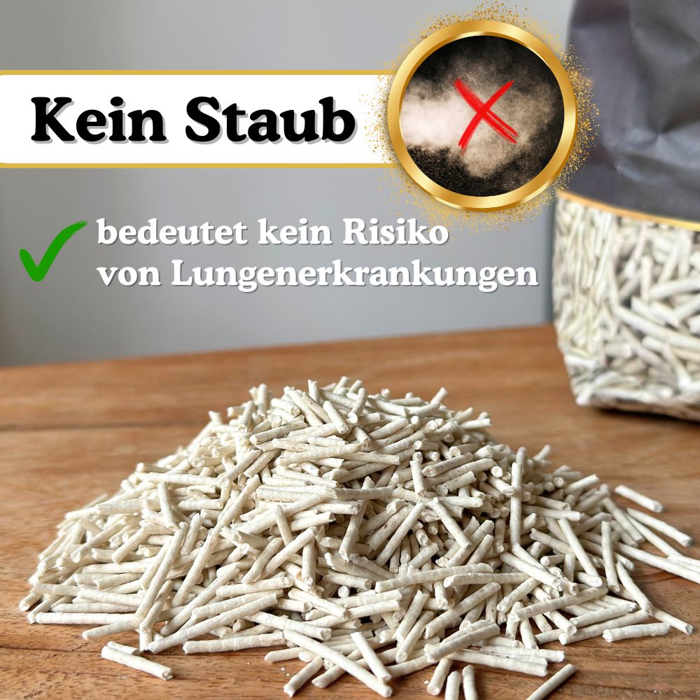 Natürliches Katzenstreu aus Erbsenfasern