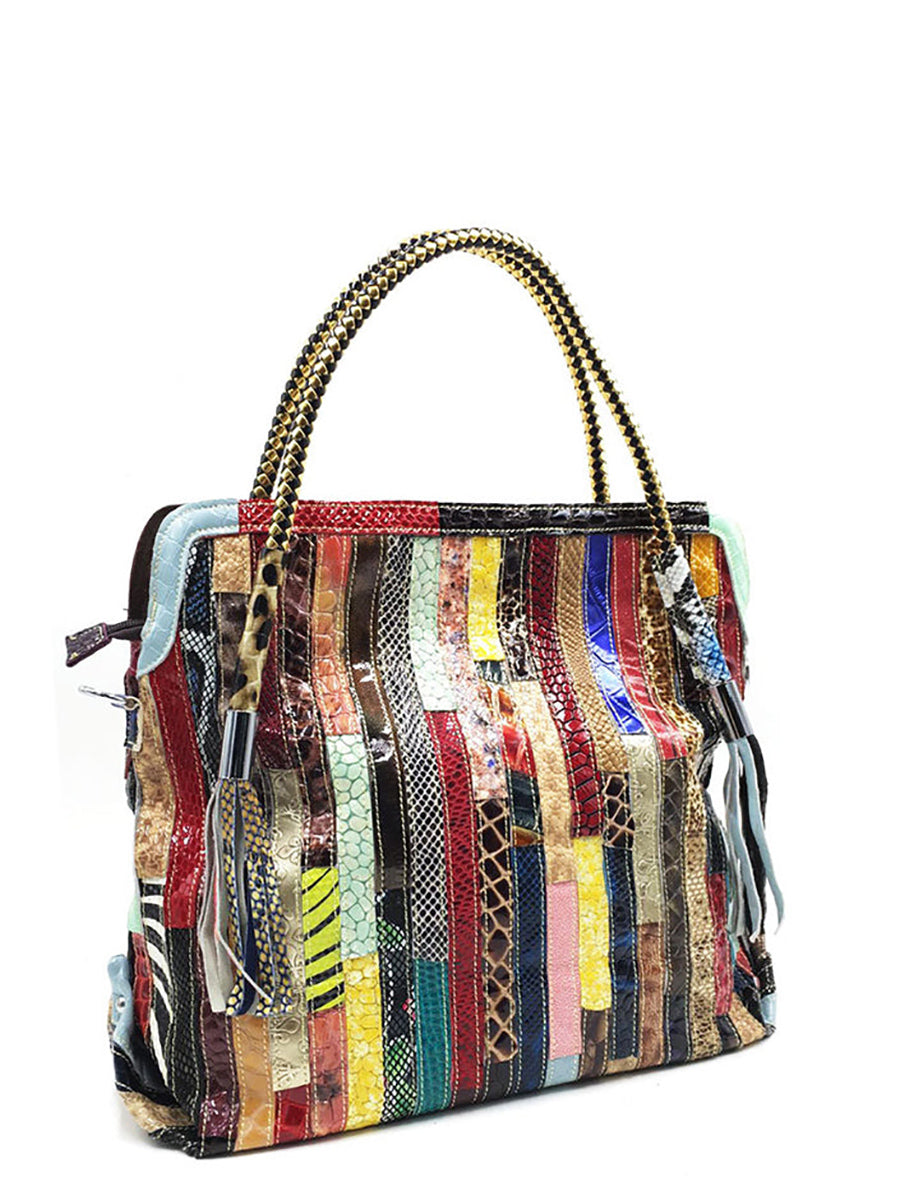 Bunte Damen-Handtasche im Western-Stil