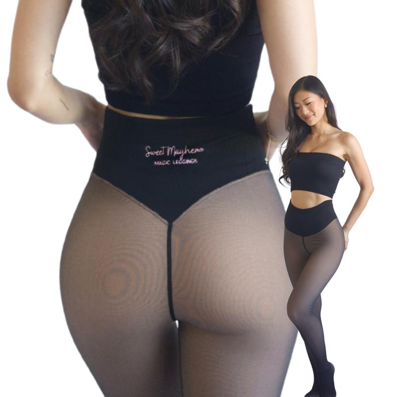 Magic Leggings mit Fleecefutter und Bauch-weg-Kompressionsband