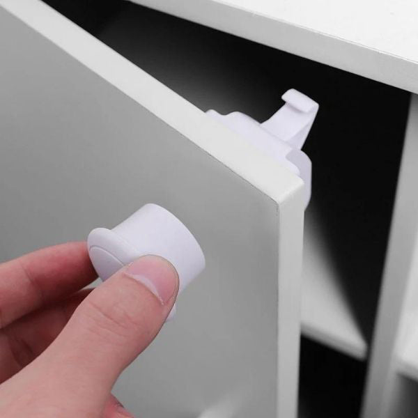 MagClasp Magnetische Schranksicherung für Kinder, 4er-Set mit Magnetschlüssel