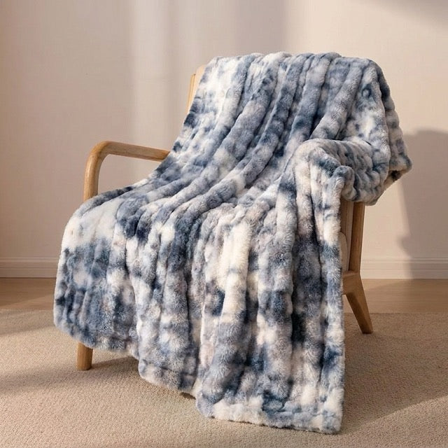 Wolkendecke Batikblau
