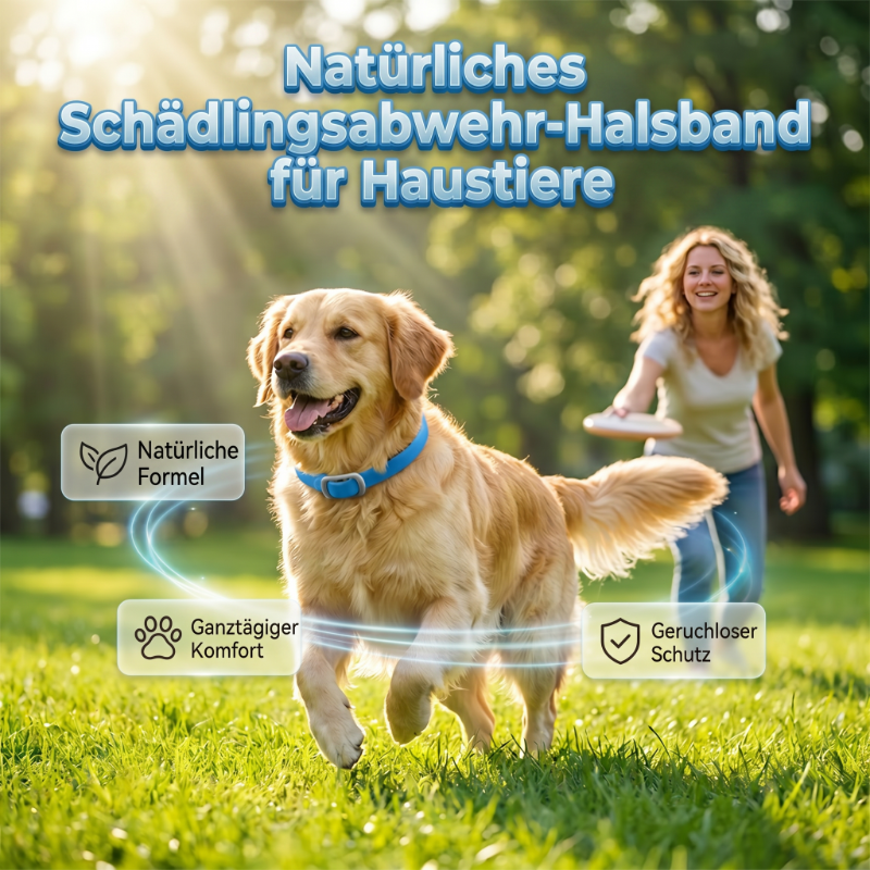 🛡️Halsband mit natürlichen ätherischen Ölen zur Abwehr von Schädlingen bei Haustieren