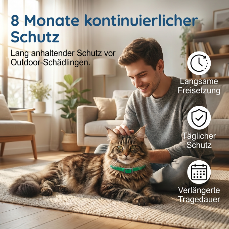 🛡️Halsband mit natürlichen ätherischen Ölen zur Abwehr von Schädlingen bei Haustieren