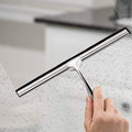 CrystalSwipe™ | Profi-Duschwischer aus Edelstahl – Streifenfreie Glasreinigung ohne Bohren