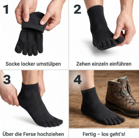 Zehensocken gegen Blasen – Trockene Füße den ganzen Tag