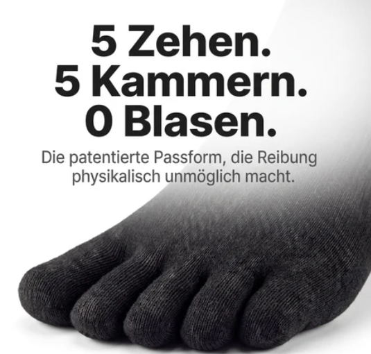 Zehensocken gegen Blasen – Trockene Füße den ganzen Tag
