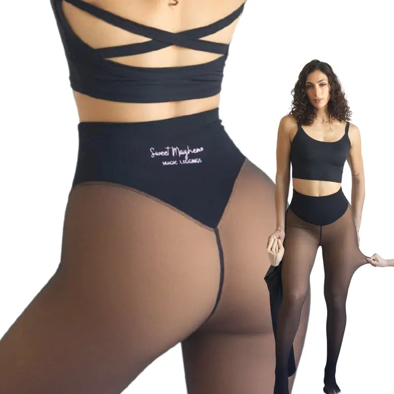Magic Leggings mit Fleecefutter und Bauch-weg-Kompressionsband