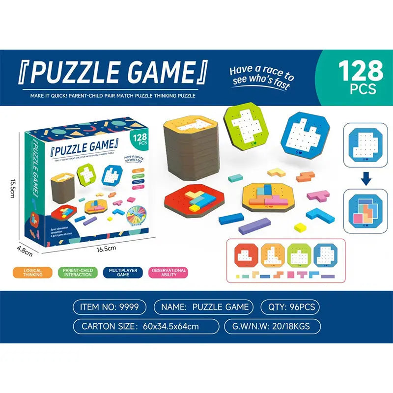 BrainBuild™ | Logik-Puzzlespiel für Kinder & Familie, 108 Bausteine + 20 Aufgaben