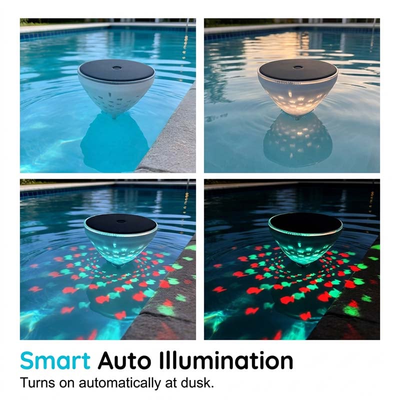 🐟✨ Solarbetriebenes Schwimmlicht mit magischer Fischprojektion 🌊💡