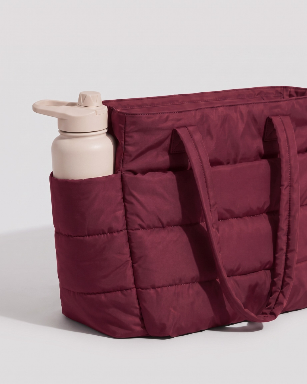 Gesteppte Puffer-Tasche mit Laptopfach bis 15,6 Zoll, wasserabweisend
