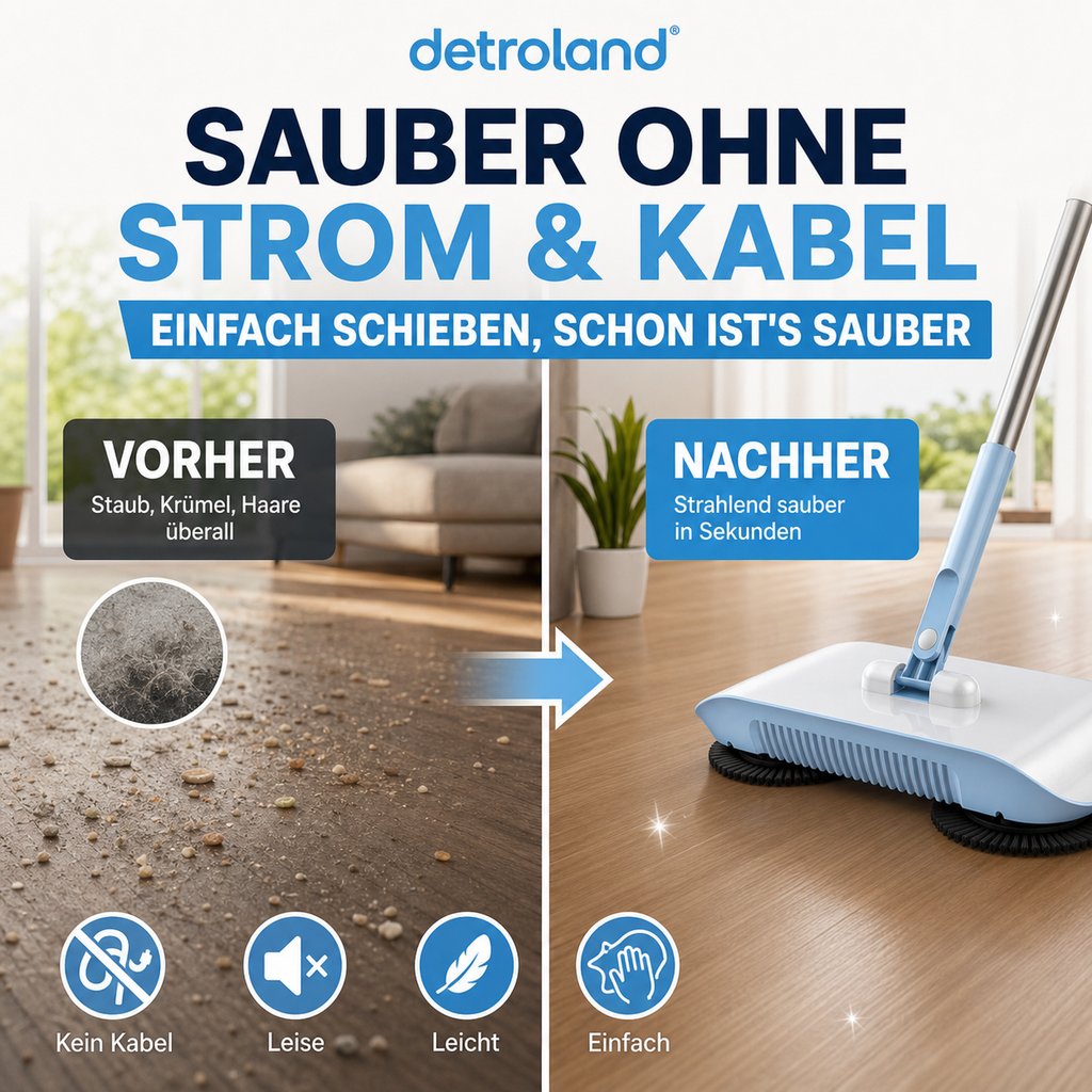 🤖🧹 Smart-Roboterstaubsauger mit Wisch- & Kehrfunktion – für Hartböden, leicht & vielseitig, jetzt −50%