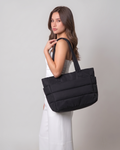 Gesteppte Puffer-Tasche mit Laptopfach bis 15,6 Zoll, wasserabweisend