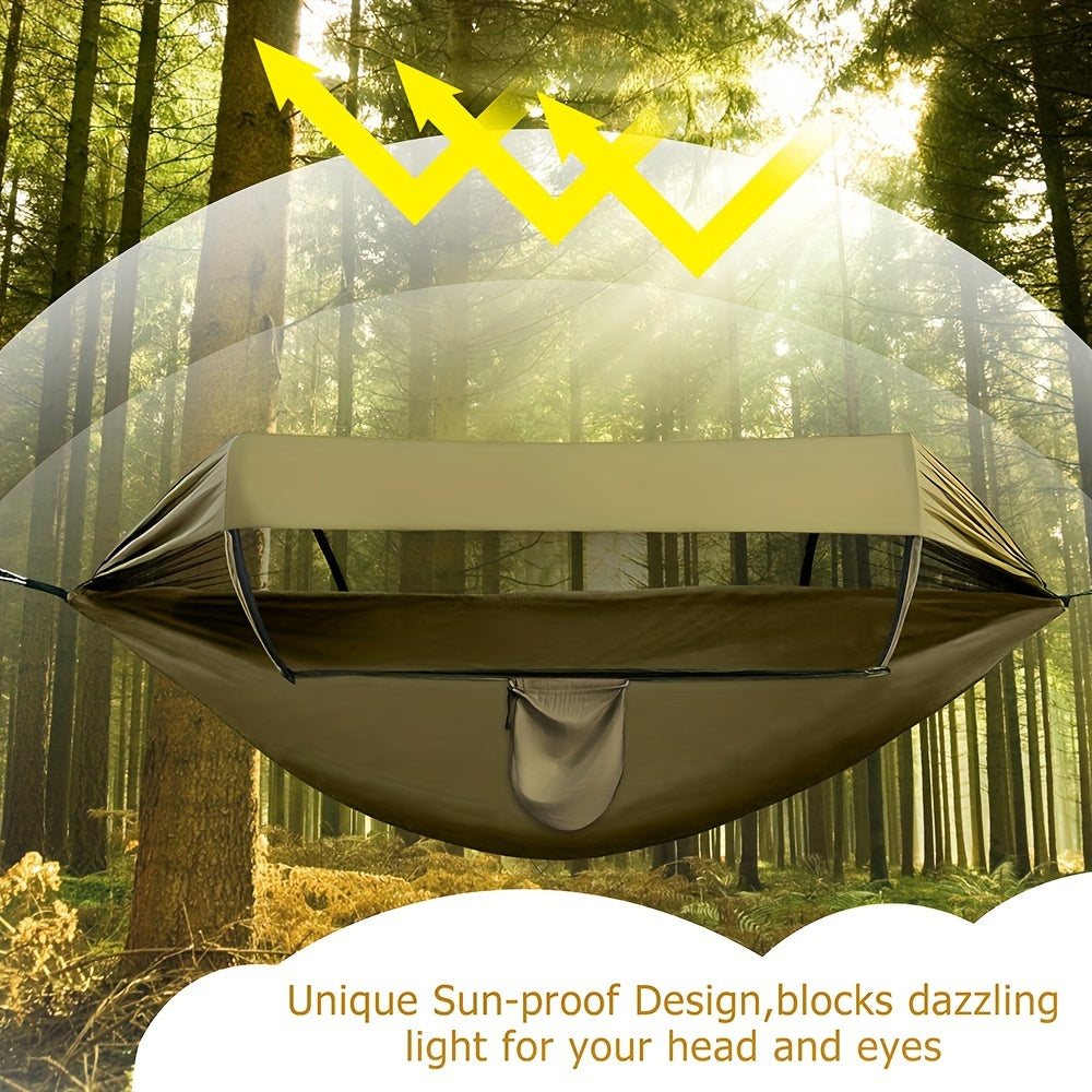 OutdoorRelax™ | Outdoor-Hängematte mit Moskitonetz und Sonnenschutz