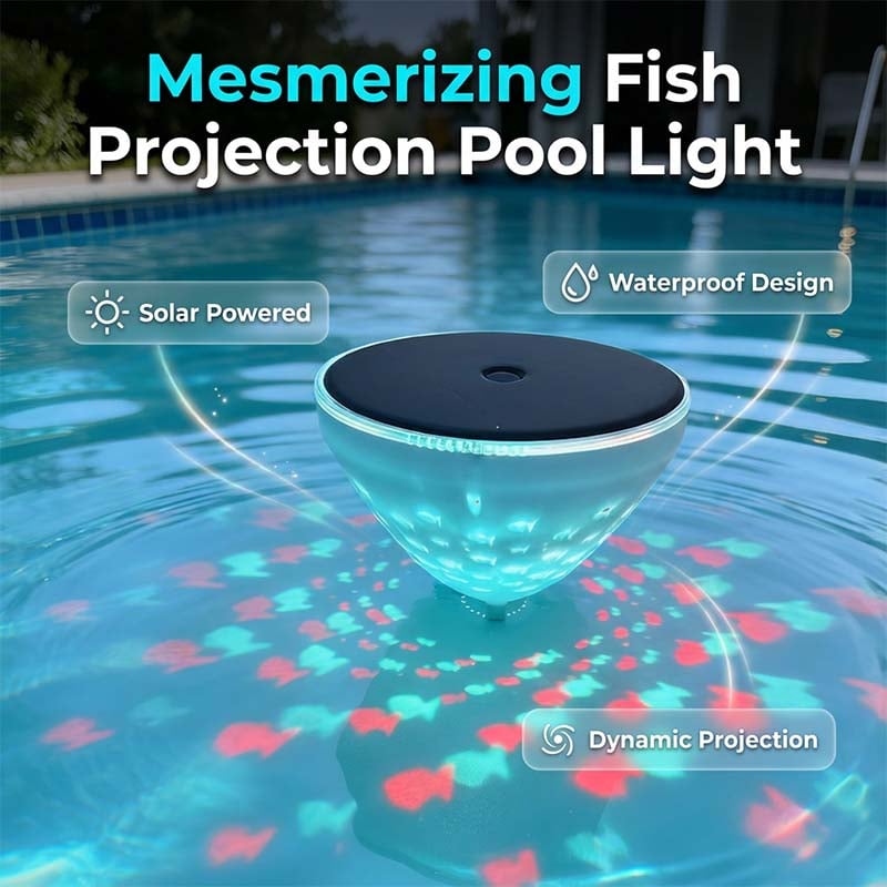🐟✨ Solarbetriebenes Schwimmlicht mit magischer Fischprojektion 🌊💡