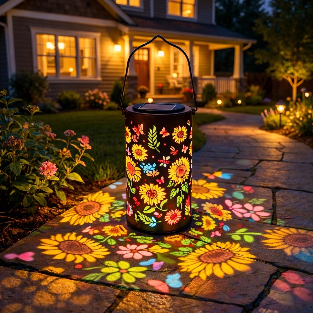 🔥HEISSER ANGEBOT 50 % RABATT🌞Bunte Sonnenblumen-Solar-Gartenlaterne