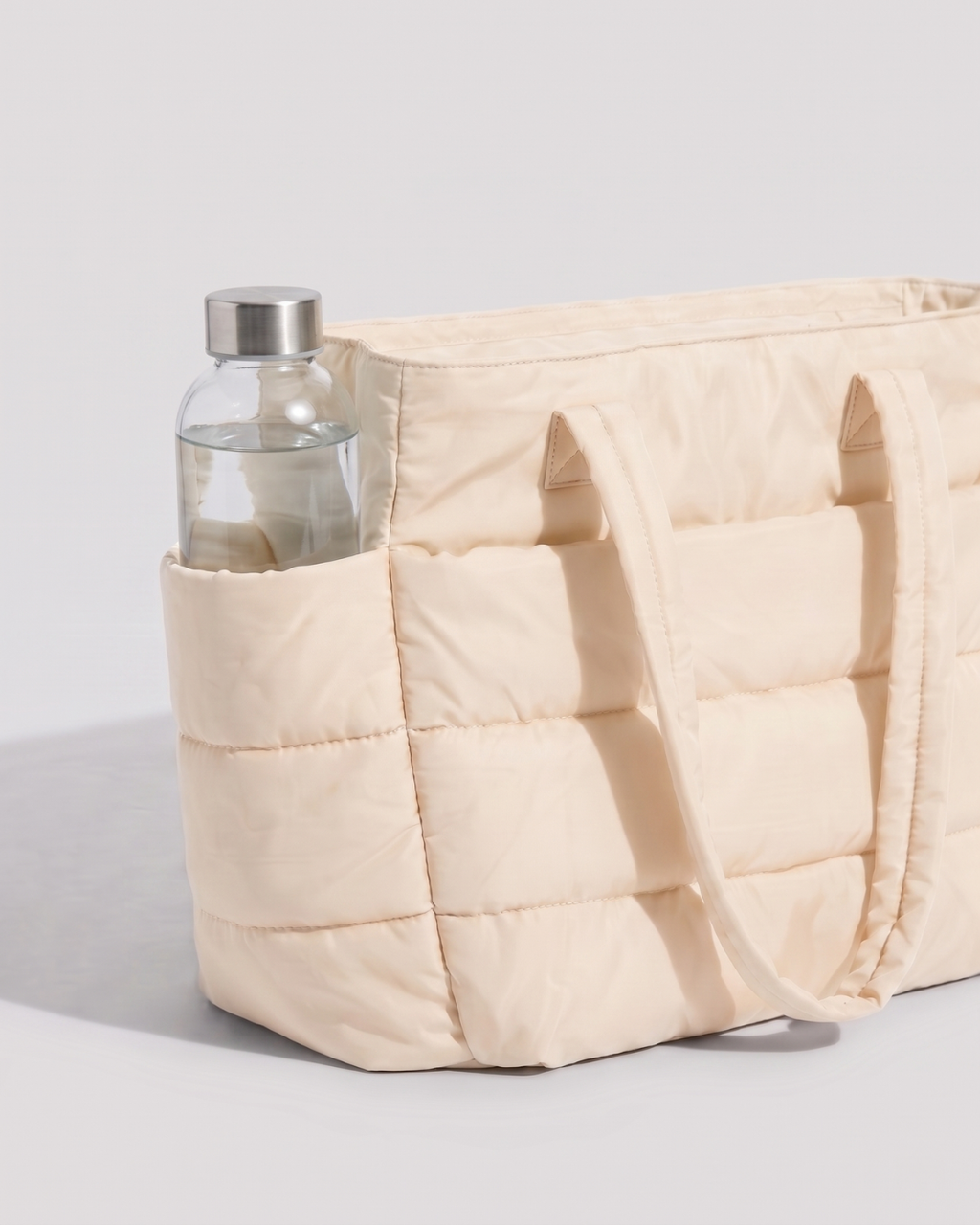 Gesteppte Puffer-Tasche mit Laptopfach bis 15,6 Zoll, wasserabweisend