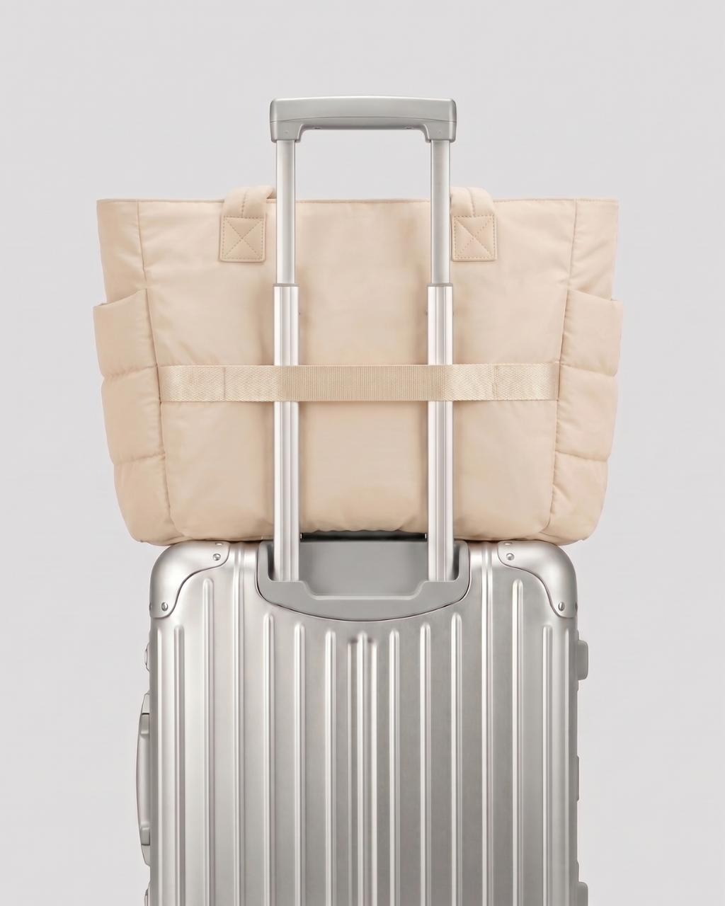 Gesteppte Puffer-Tasche mit Laptopfach bis 15,6 Zoll, wasserabweisend