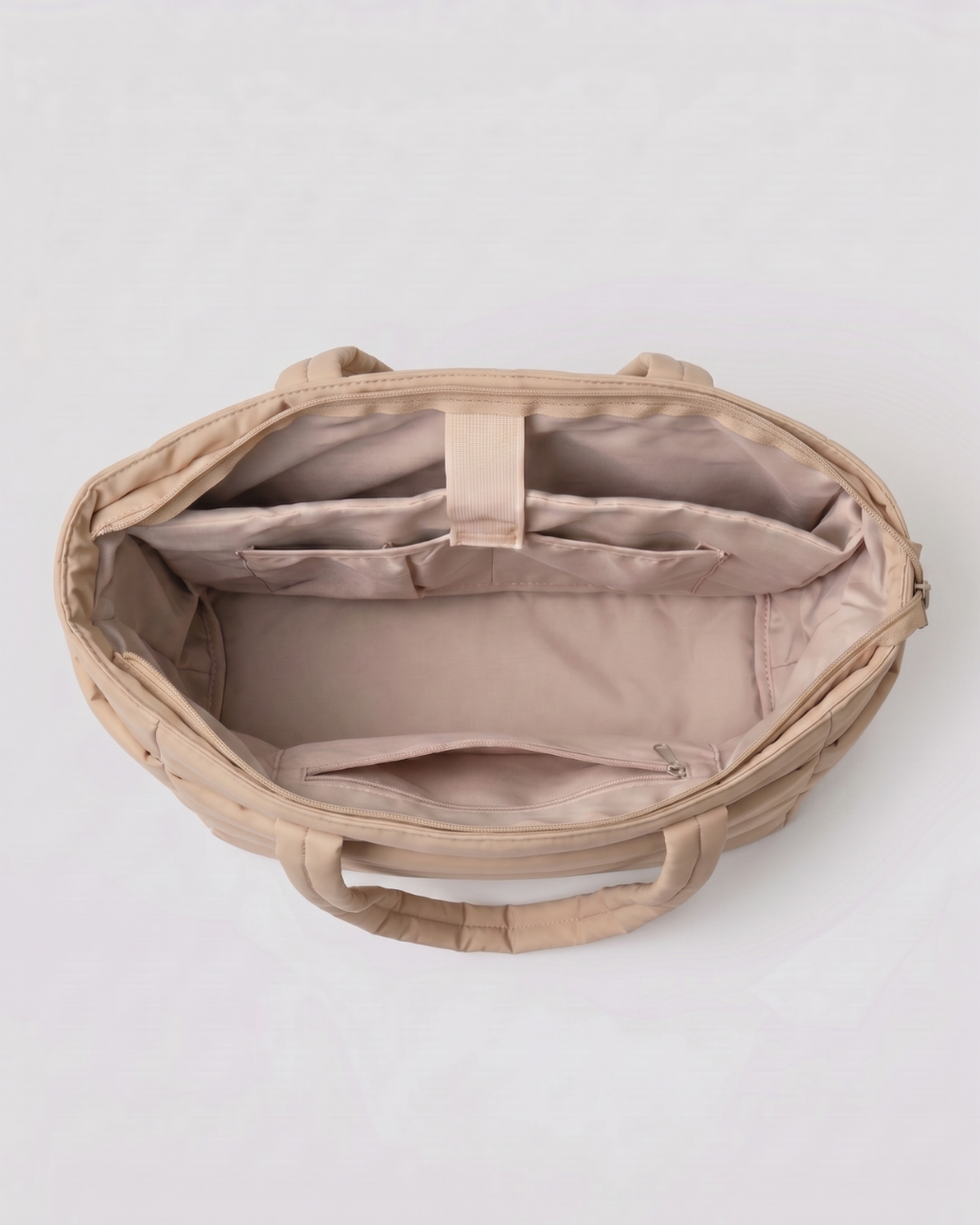 Gesteppte Puffer-Tasche mit Laptopfach bis 15,6 Zoll, wasserabweisend