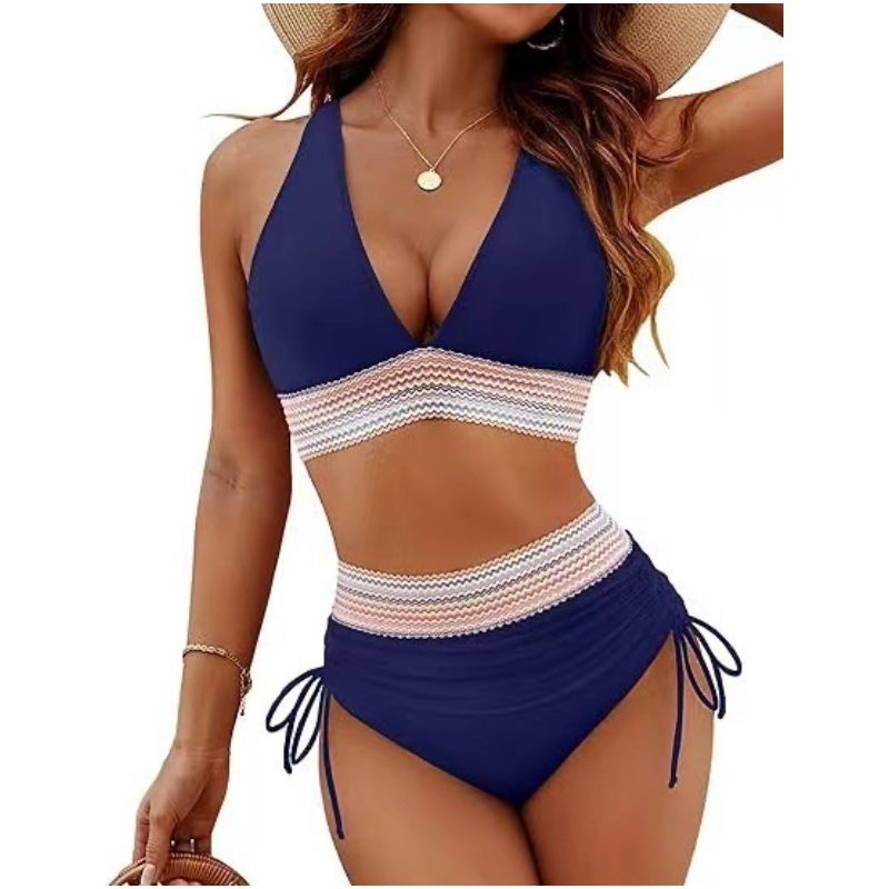 🔥Letzter Tag Spezial Preis €34.95!👙Hoch taillierte Bikini-Sets mit Bauchkontrolle und Farbblockdesign