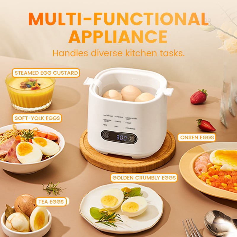 🎁2026 Neues Design🥚✨Mini-Multifunktions-Eierkochset mit Smart Touch Panel