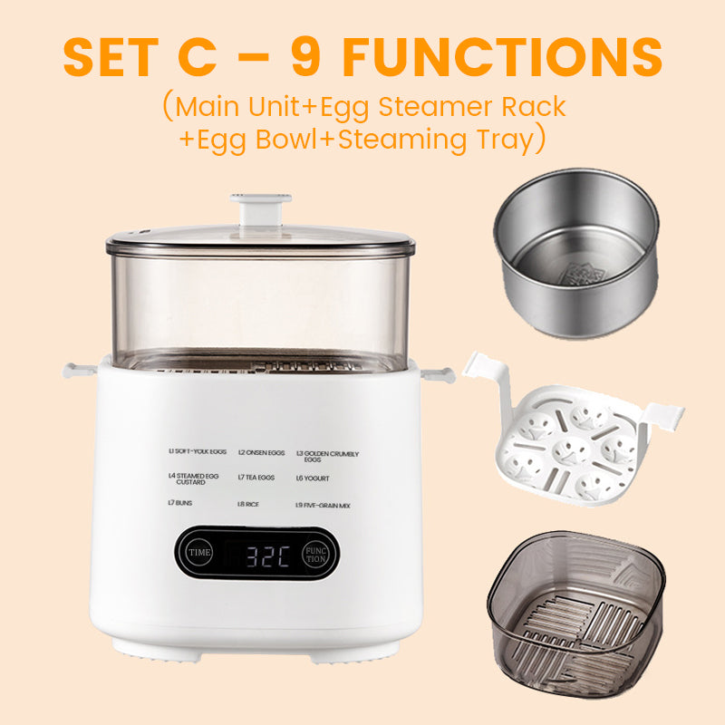 🎁2026 Neues Design🥚✨Mini-Multifunktions-Eierkochset mit Smart Touch Panel