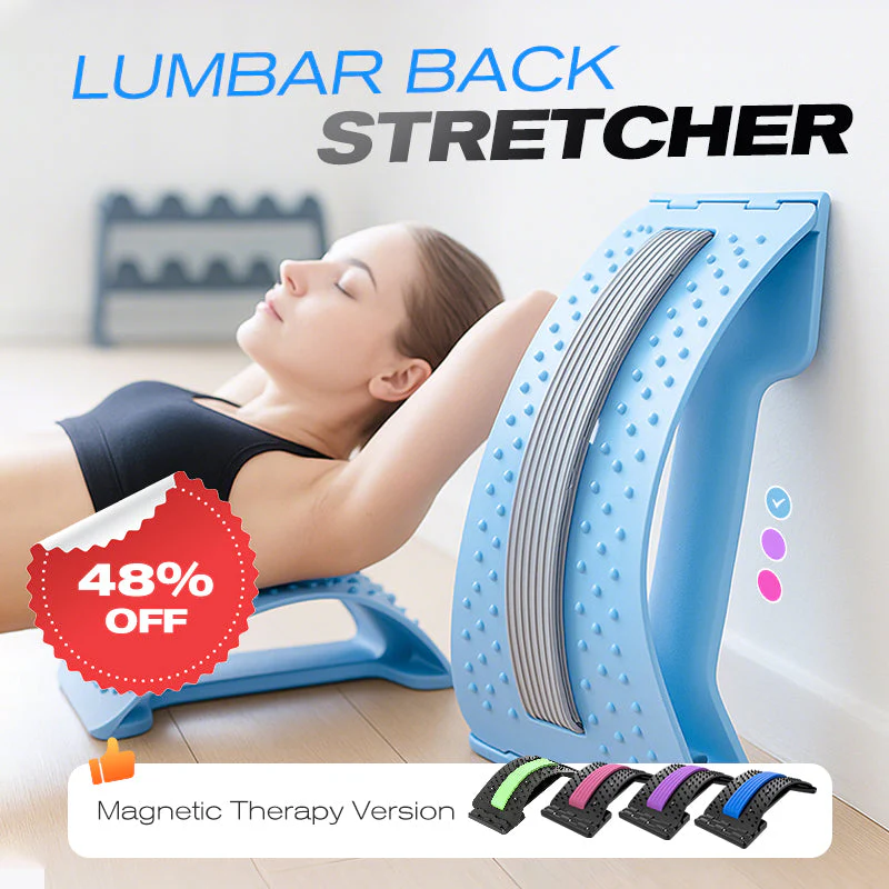 💐 SONDERANGEBOT – 50 % Rabatt! Hochwertiger magnetischer Lendenwirbelstrecker – sanfte Akupunkturmassage, atmungsaktiver Stoff