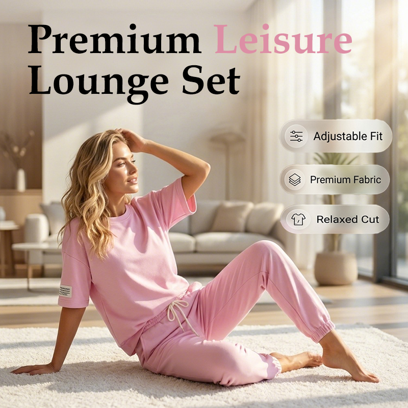 Lässiges Set aus kurzärmeligem Oberteil und Hose für Damen
