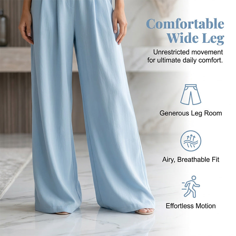 🔥 50% RABATT 👗 Eleganter Damen-Jumpsuit mit V-Ausschnitt ✨ hohe Taille & weites Bein – schmeichelnd, luftig & perfekt für den Sommerstil 🌿
