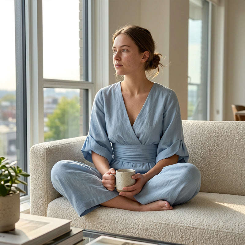 🔥 50% RABATT 👗 Eleganter Damen-Jumpsuit mit V-Ausschnitt ✨ hohe Taille & weites Bein – schmeichelnd, luftig & perfekt für den Sommerstil 🌿