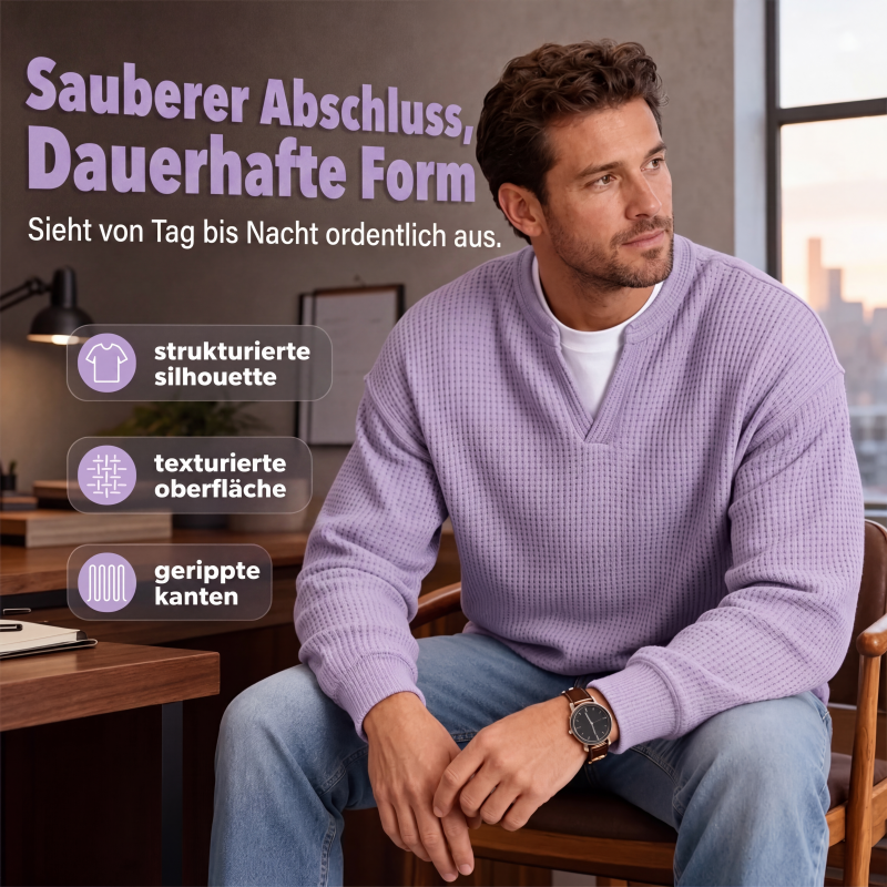 Langarm-Waffelshirt im Layer-Look