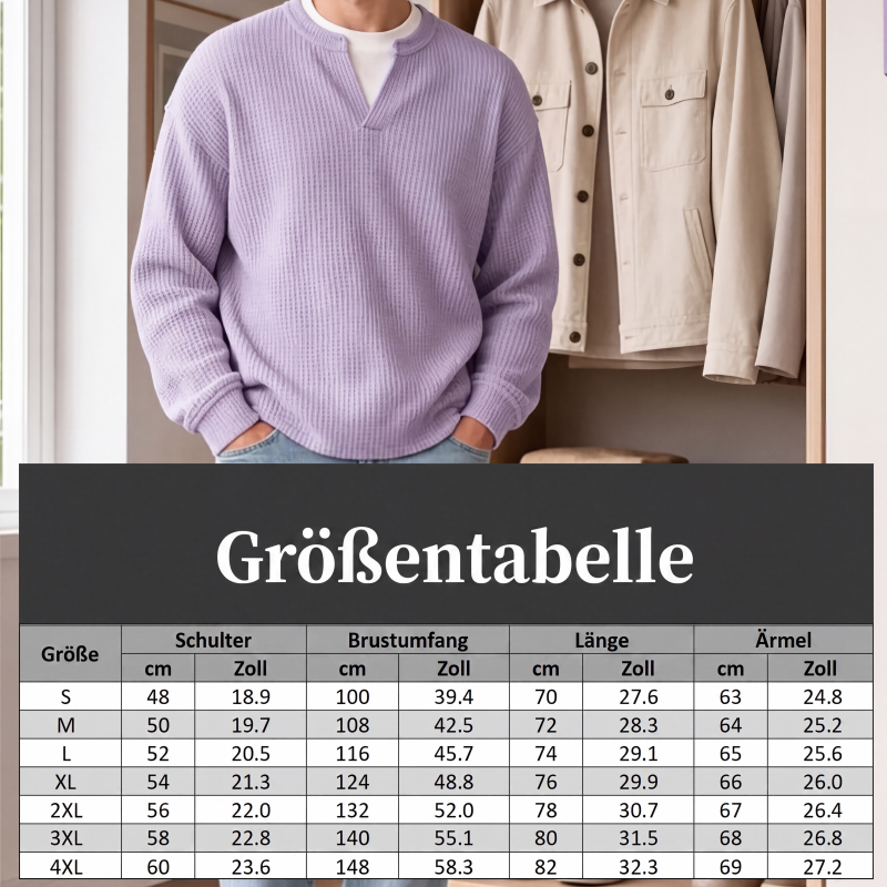 Langarm-Waffelshirt im Layer-Look