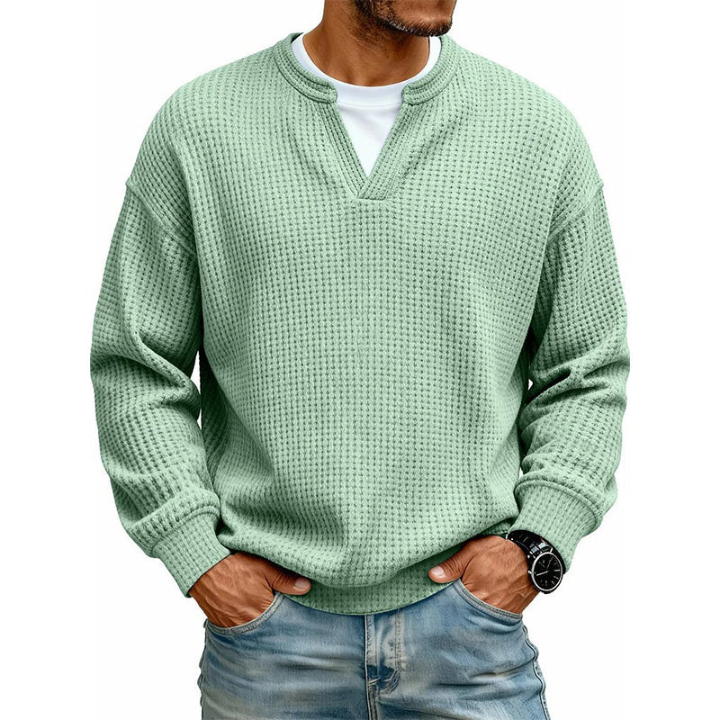 Langarm-Waffelshirt im Layer-Look