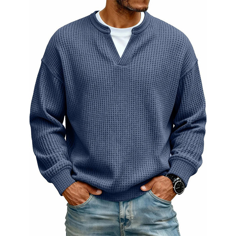 Langarm-Waffelshirt im Layer-Look