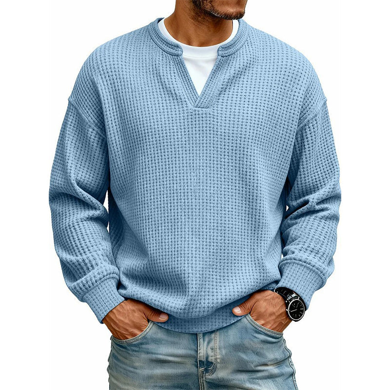 Langarm-Waffelshirt im Layer-Look