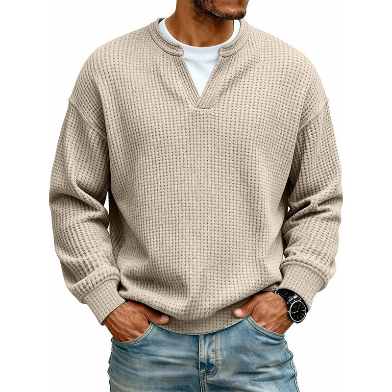 Langarm-Waffelshirt im Layer-Look