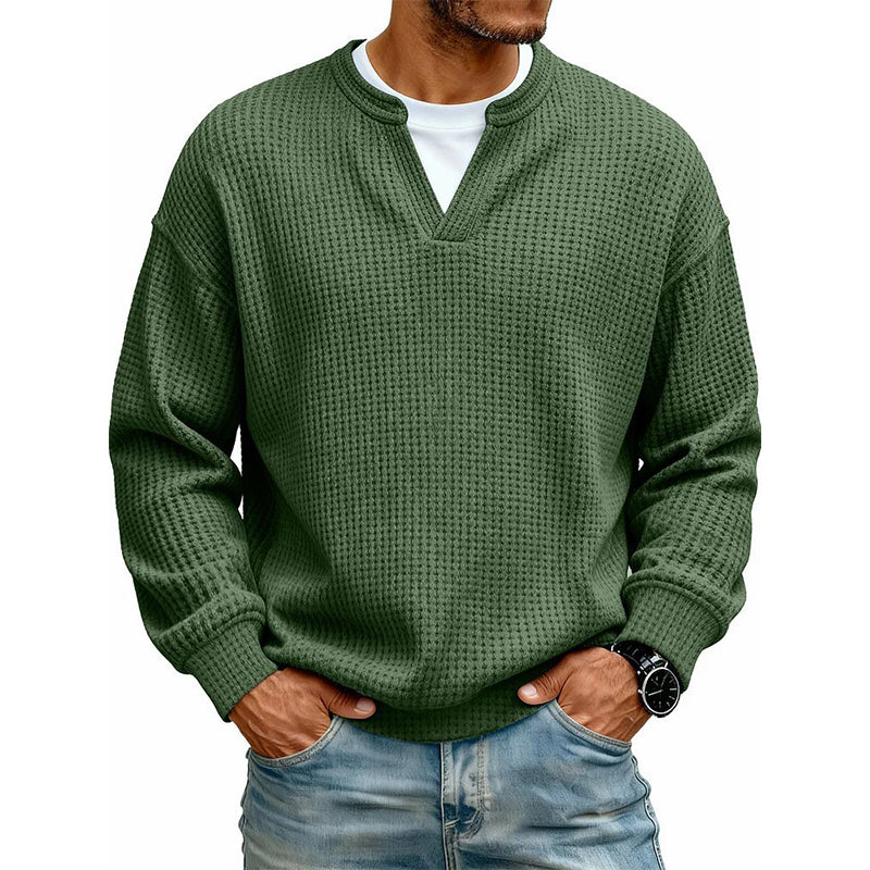 Langarm-Waffelshirt im Layer-Look