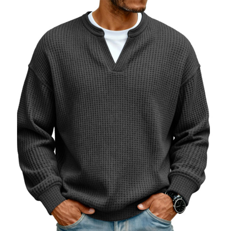 Langarm-Waffelshirt im Layer-Look